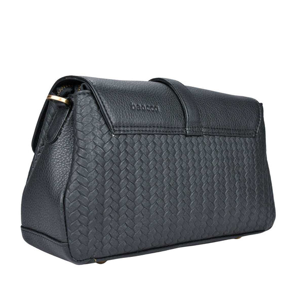 Leather Shoulder Bag Lua - Black