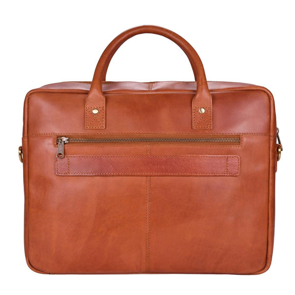 Leren laptoptas Mason 15" achterkant