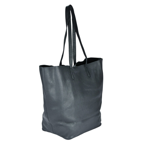 Leather Shopper Mira - Black