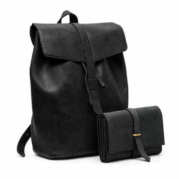 Leren rugzak Lilith + leren portemonnee Yarra