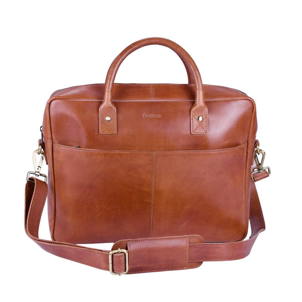 Leren laptoptas Mason 15" voorkant