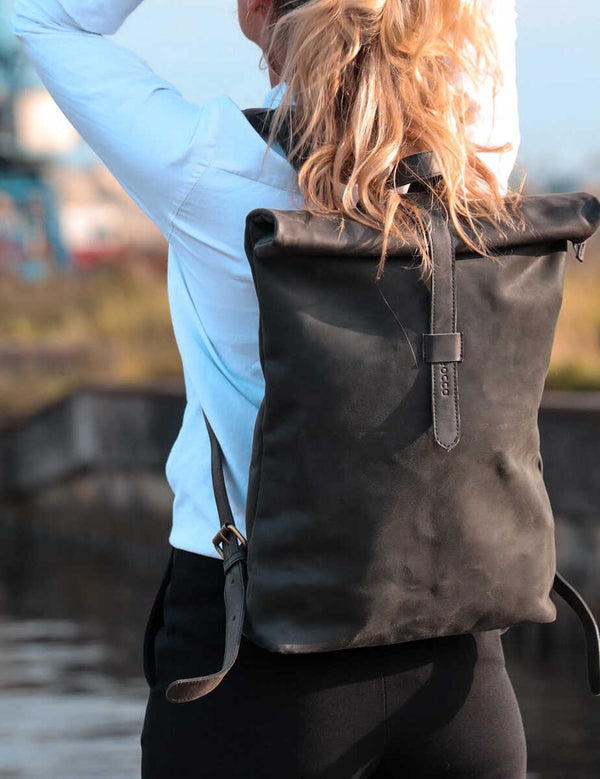 Rugzak Mavis | 15,6" - handgemaakt plantaardig gelooid leer