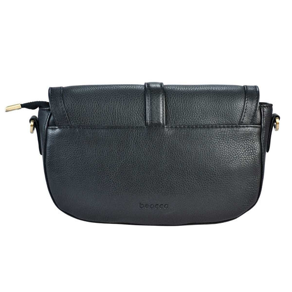 Leren schoudertas Maia achterkant