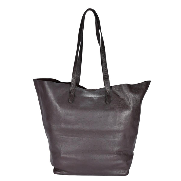 Leren shopper Mira achterkant