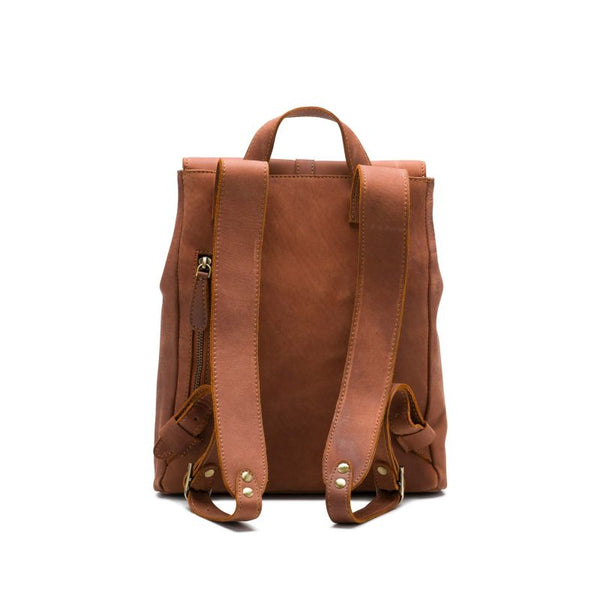 Rugzak Lorne cognac detail opname