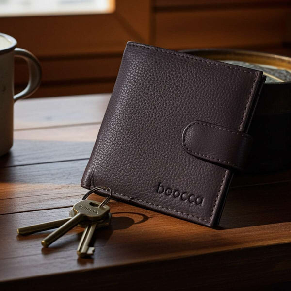 Leren Portemonnee Aris - handgemaakt plantaardig gelooid leer