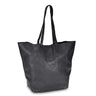 Leren shopper Mira zwart