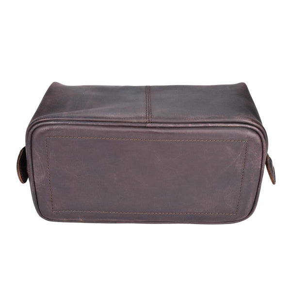 Leren toilettas Miles - handgemaakt plantaardig gelooid leer