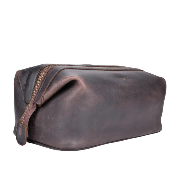 Leren toilettas Miles voorkant