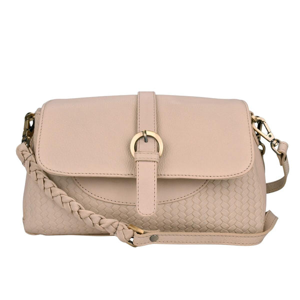 Leren schoudertas Lua voorkant