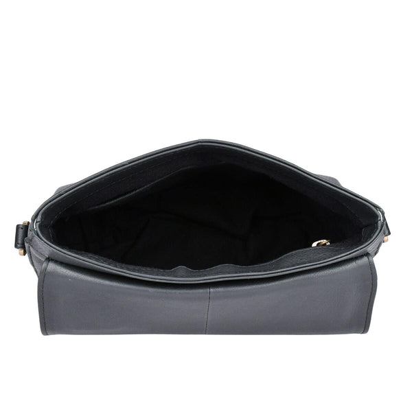 Leren schoudertas Fei binnenkant