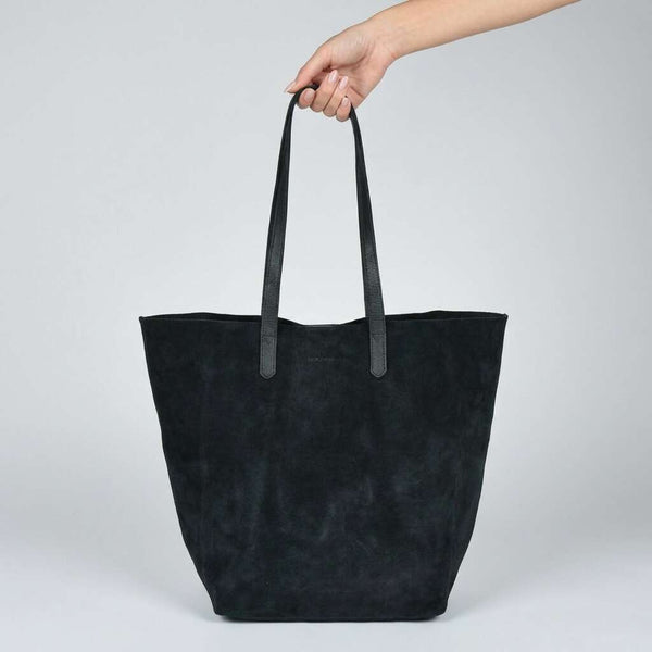 Leren shopper Mira zijkant