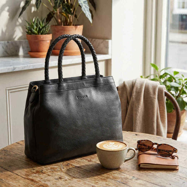 Leren mid-size handtas Beau