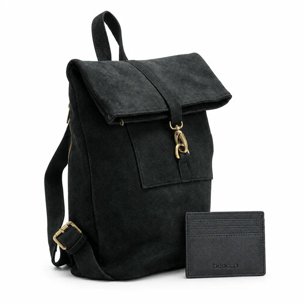 Cleo leather backpack + Seth leather card holder