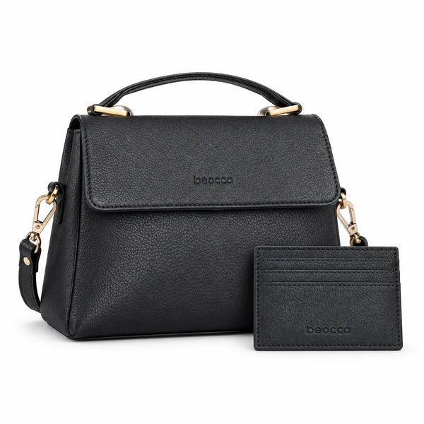 Fei leather shoulder bag + Seth leather card holder
