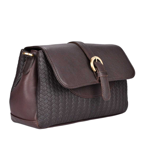 Leren schoudertas Lua schuin