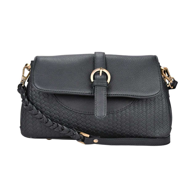 Leren schoudertas Lua voorkant